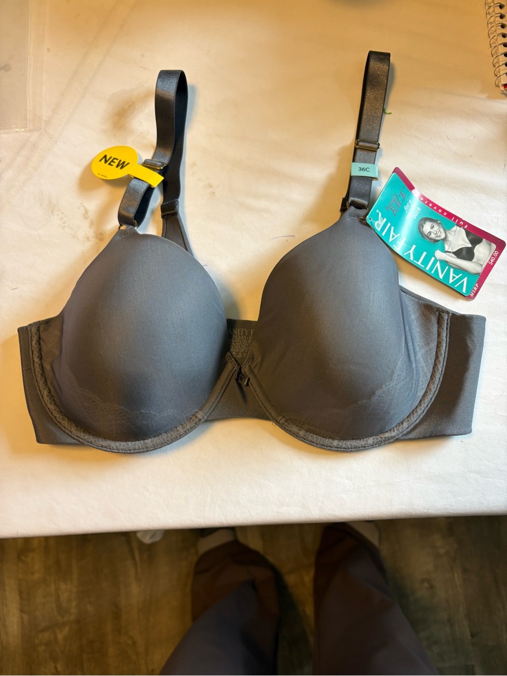 Vanity Fair Smooth Molded T-Shirt Bra - Gray